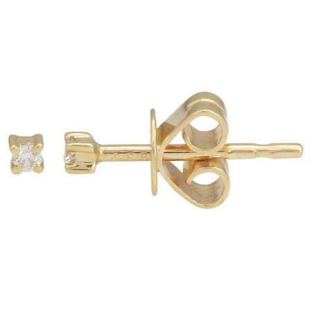 14k yellow gold bitty diamond studs
