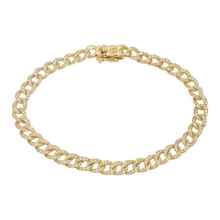 14k yellow gold cuban link bracelet