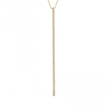 14k gold and diamond tennis y chain necklace