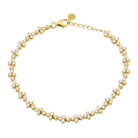 14k gold trio diamond bracelet