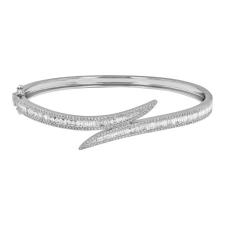 14k gold diamond wrap bangle