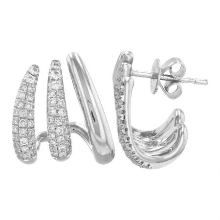 14k gold diamond cage earrings