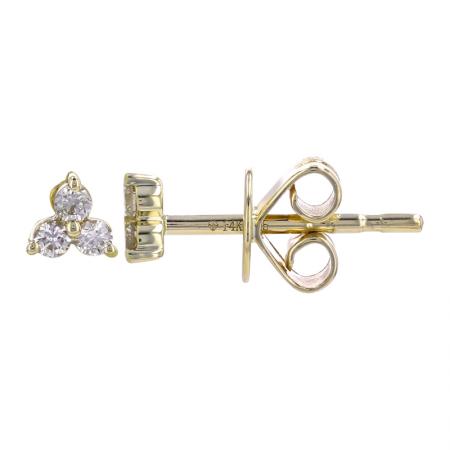 14k gold bitty diamond cluster earrings