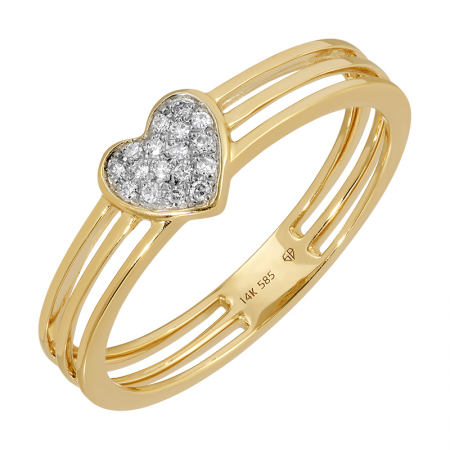 14k gold blue topaz dot ring