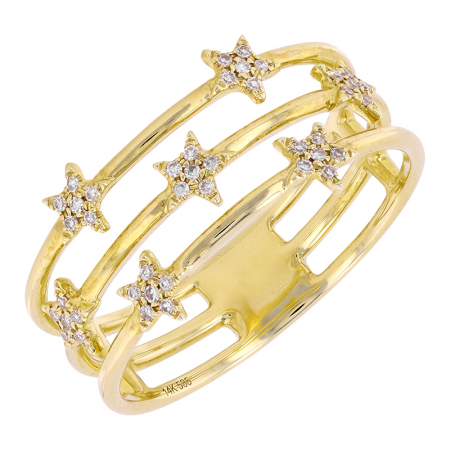 14k gold blue topaz dot ring