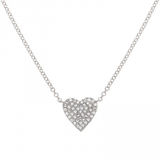 14k gold diamond heart necklace