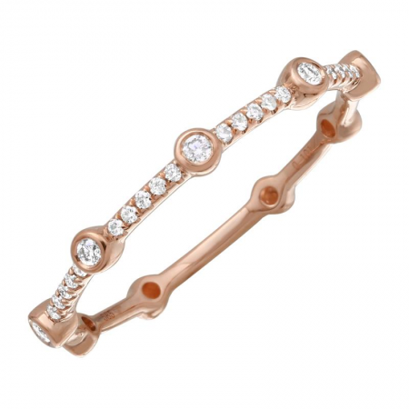 14k gold diamond little circle band