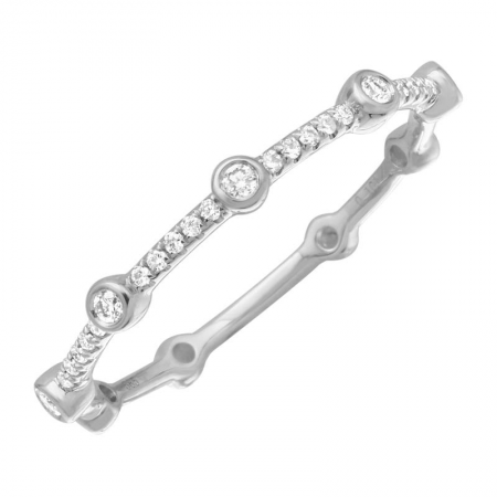 14k gold diamond little circle band