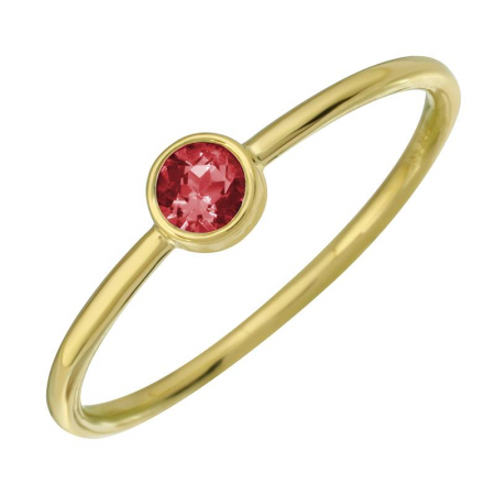 14k gold ruby dot ring