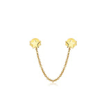 14k gold double star with chain