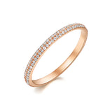 14k gold 2 row diamond band