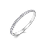 14k gold 2 row diamond band