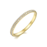 14k gold 2 row diamond band