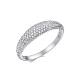 14k diamond domed ring