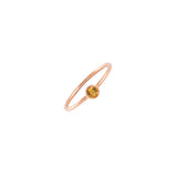 14k gold citrine dot ring