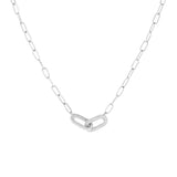 14k gold double diamond link necklace