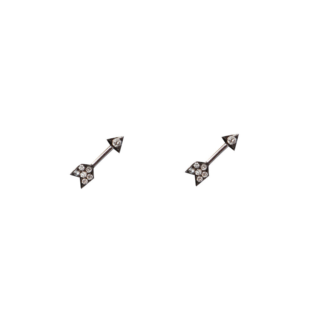 14k gold mini diamond arrow posts