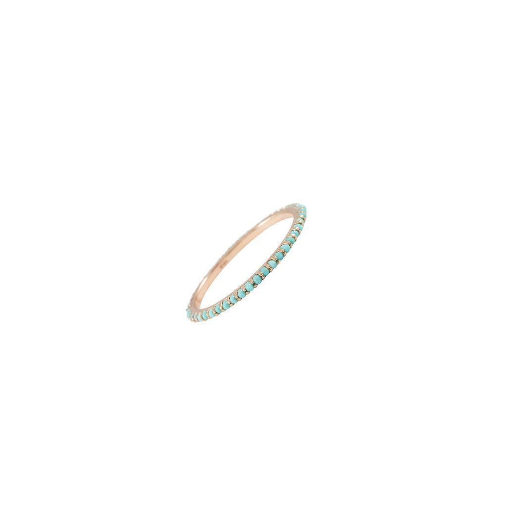 14k yellow gold turquoise band size 6