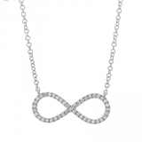 14k gold diamond infinity necklace