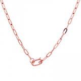 14k gold diamond enhancer clasp paperclip necklace