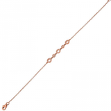 14k rose gold and diamond circle and disk bracelet