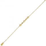 14k gold and diamond circle and disk bracelet