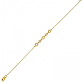 14k gold diamond circle bracelet