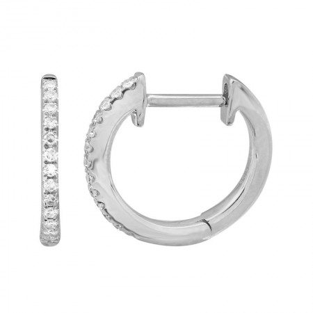 14k gold diamond huggies