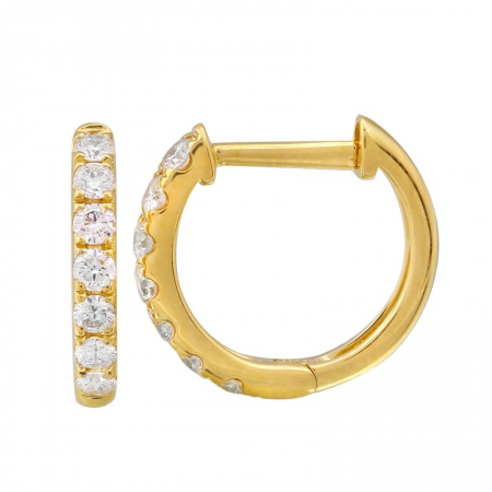 14k gold larger diamond huggies