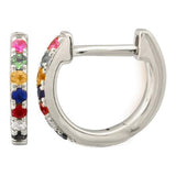 14k gold rainbow huggies - 9MM
