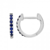 14k gold baby sapphire huggies - 9MM
