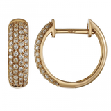 14k gold diamond huggies