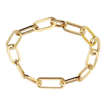 14k gold diamond link bracelet
