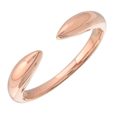 14k gold bubble open claw ring