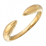 14k gold bubble open claw ring