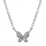 14k gold diamond butterfly necklace