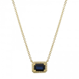 14k gold diamond sapphire necklace
