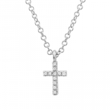 14k gold diamond cross necklace