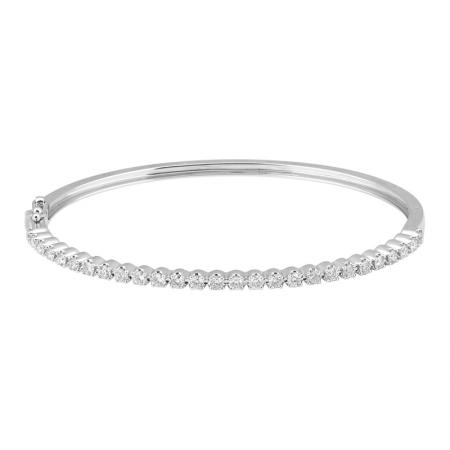 14k gold diamond bezel bangle