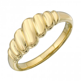 14k yellow gold croissant ring
