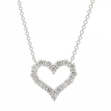 14k gold diamond heart necklace