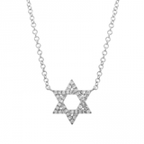 14k gold diamond Jewish Star Necklace