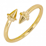 14k yellow gold pointed cone ring