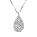 14k gold diamond pear necklace