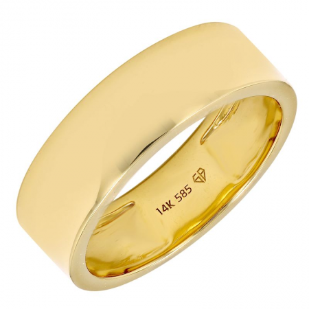 14k yellow gold cigar ring