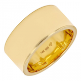 14k yellow gold large cigar ring