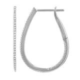 14k gold Small Diamond Horseshoe Hoops