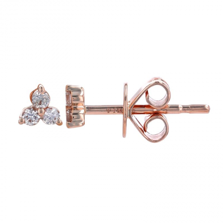 14k gold bitty diamond cluster earrings