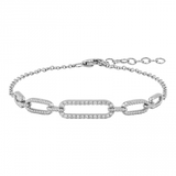 14k gold diamond link chain bracelet
