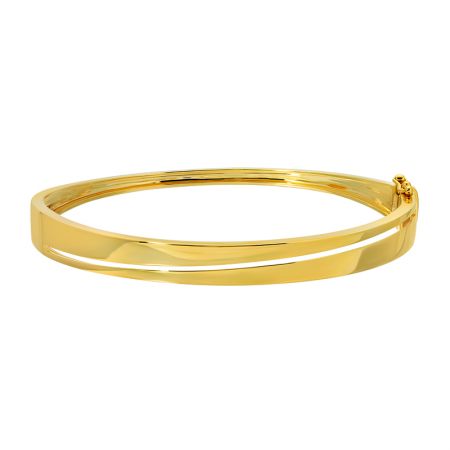 14k gold triangle wrap bangle